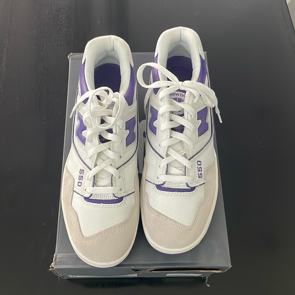 New Balance 550 Purple and white
